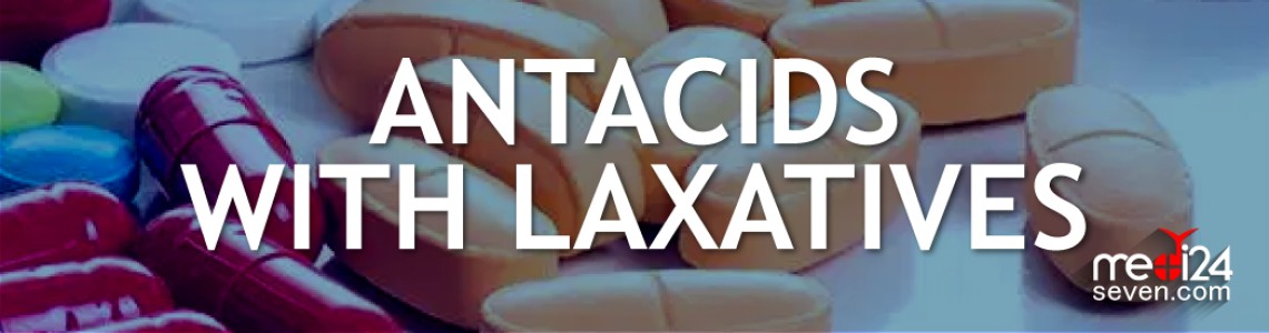 Antacids with laxatives
