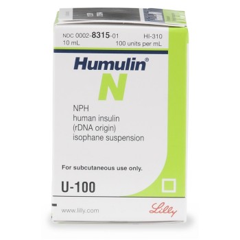 Humulin N Injection 100 IU/ml 10ml Vial (Isophane Insulin Human rDNA)