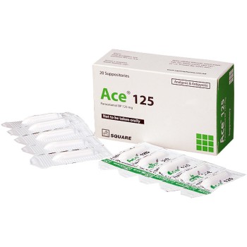 Ace Suppository 125mg 20's pack Ace Suppository 125mg 20's pack