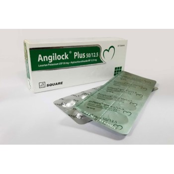 Angilock Plus (50mg + 12.5mg) tablet 10's strip Angilock Plus (50mg + 12.5mg) tablet 10's strip