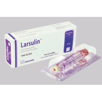 Larsulin 3ml Pen Cartridge Injection (100IU/ml) 1's Pack Larsulin 3ml Pen Cartridge Injection (100IU/ml) 1's Pack